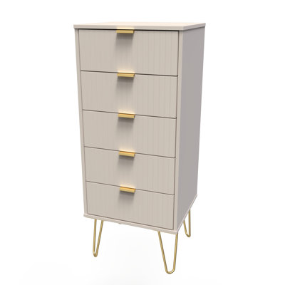 Fully Assembled Alcibades 5 - Drawer Chest of Drawers