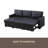 Upholstered Pull Out Sectional Sofa With Chaise-1997113481