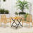  28'' Patio Folding Table w/ Slatted Tabletop Portable Bistro Dining Table