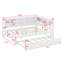 Lit de jour en bois avec lit gigogne, lit de jour avec tablette de rangement et ports de chargement USB-200547835-200547834