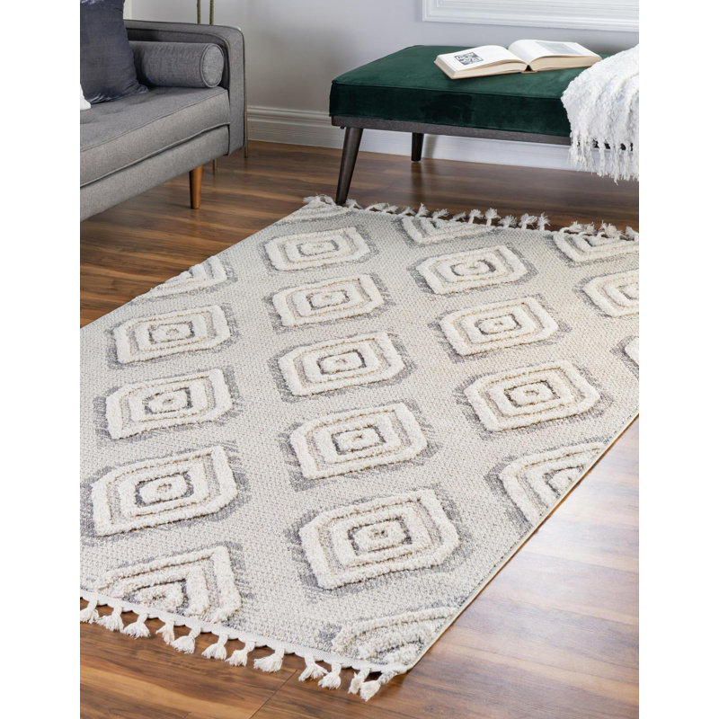 Gosnold Geometric Indoor Rug, Rectangle 7'10" x 10'