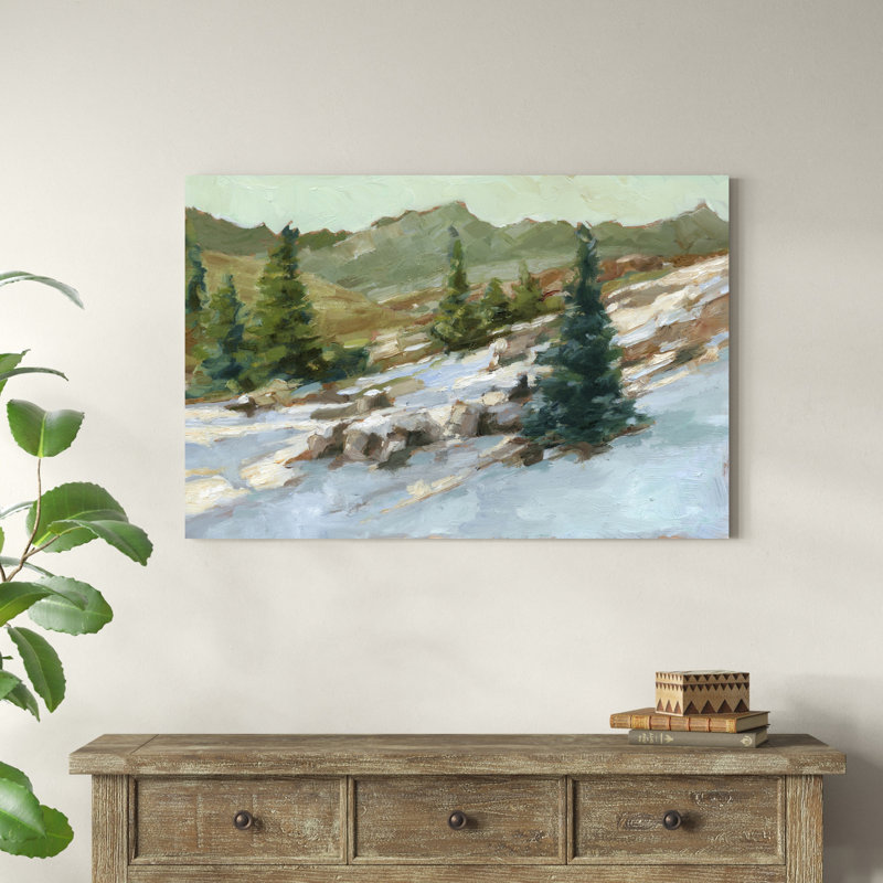 «Spring Thaw II» par Ethan Harper - peinture sur toile tendue, H 32 po x l 48 po