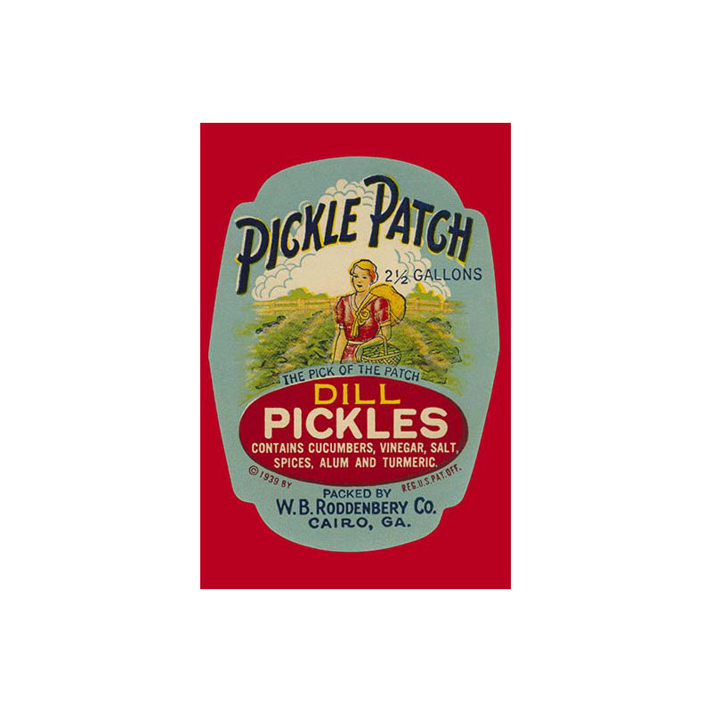 Pickle patch dill pickles-imprimé publicitaire, H 66 po x l 44 po