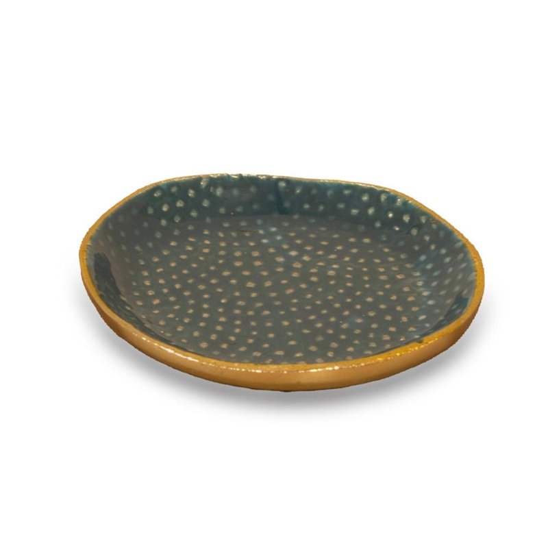Maquoketa Metal Decorative Plate, Teal
