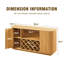 Modern Wavy Curve Sideboard-Multifunctional storage cabinet with wine rack and glassware holder