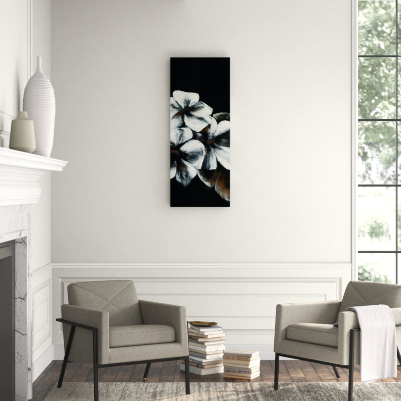 White Flowers III Print, 50" H x 20" W x 1.5" D, Outdoor