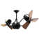 44" Vent-Bettina Dual Ceiling Fan with Wall Control and Light Kit Included