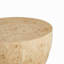 Table basse cylindrique de 34,65 po en bois aggloméré de haute qualité de couleur naturelle, table basse industrielle moderne entièrement assemblée, idéale pour la maison et la cuisine