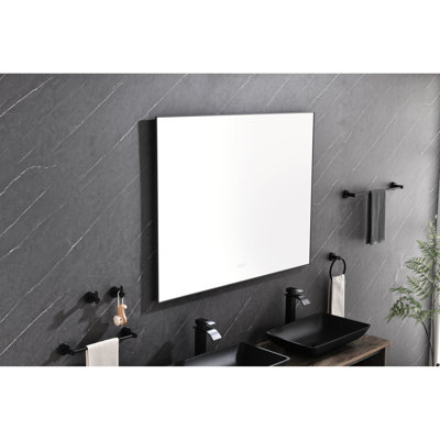 Miroir mural mural pour salle de bain, 48 po x 36 po, brouillard, réglable, rehausse l'attrait de votre salle de bain avec meuble-lavabo 48 po x 36 po