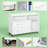 Mobile Storage Cabinet With Printer Stand, Lockable Drawers, And Ample Shelves For Office And Home Organization