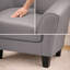 Fauteuil d'appoint en similicuir gris-132793178