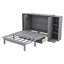 Lit double avec rangement et gris - Économie d'espace fonctionnel pour les tablettes de la salle de gym à domicile, les tiroirs et les petits appartements-1553312142-1553312141