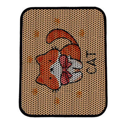 Tapis pour litière de qualité supérieure, 18 po x 24 po | 50% PVC / 50% polyester, lavable à la machine et passer l'aspirateur | Conception durable et facile à nettoyer pour les propriétaires d'animaux de compagnie | Protégez vos planchers des dégâts de la litière