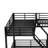 Black Metal Twin Xl Over Queen L-Shaped Bunk Bed With Loft Bed And Usb With Slide-1677260416