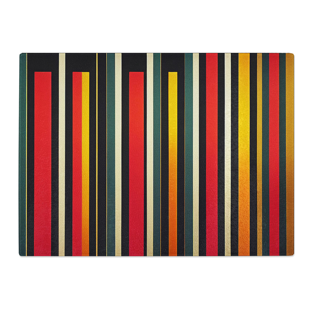 Striped Abstract Art Vol.4  Glass Chopping Board