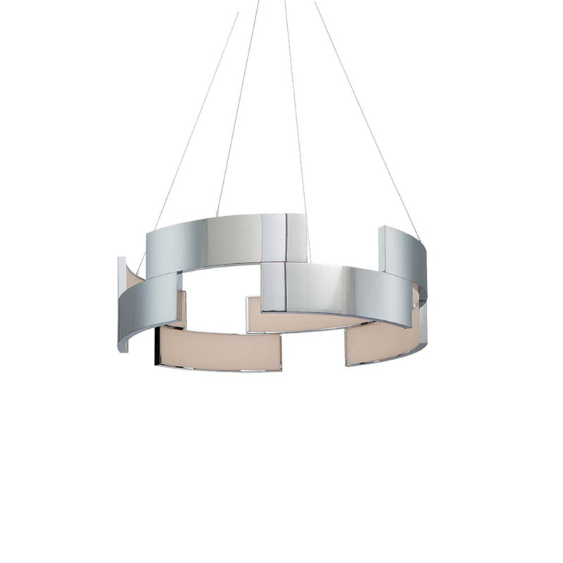 Frampton 1 - Light LED Pendant, Chrome, 27 Inches