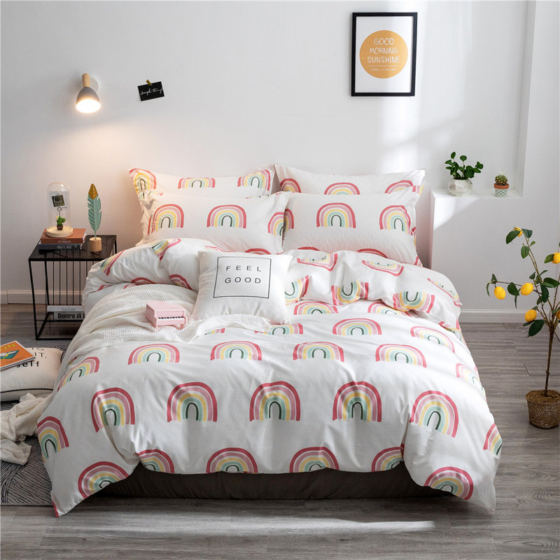 Microfiber Comforter Set, Twin XL Comforter + 2 Standard Shams, White/Pink