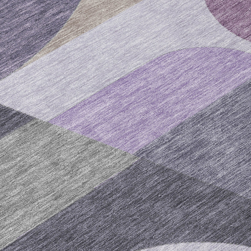 Tapis intérieur / extérieur lavable mauve Aeleth - LOOMlan, 8' x 10'