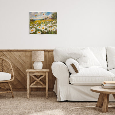 «Butterfly Dream Daisy Field», plaque murale par Petal Prints Design