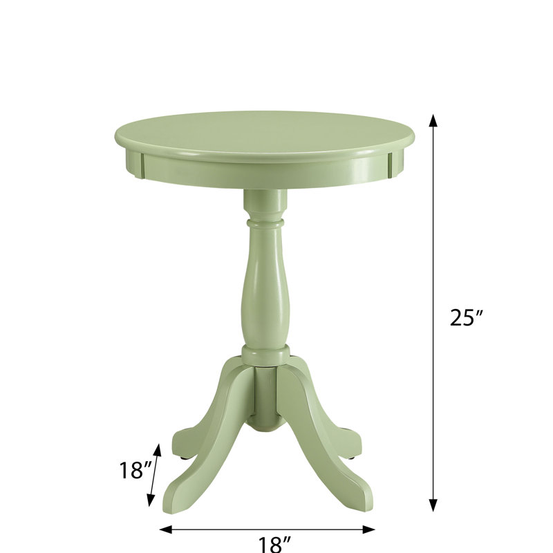 Table d'appoint charmante avec piédestal en bois - Ajoute un confort douillet à une base solide convenant à de petits espaces, merveilleusement et élégamment