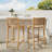 Fielder 28'' Seat Height Coastal Farmhouse Outdoor Armless Bar Stool With PE Wicker Seat And Acacia Wood Frame-113300772-112328612-112328613
