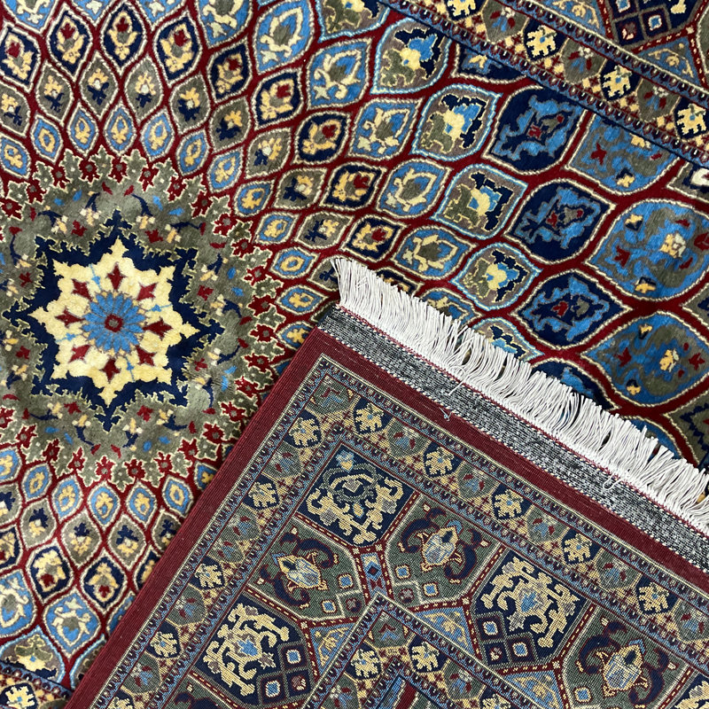 Tapis en laine fabriqué à la main Bungalow Rose