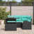 Coussin bleu / cadre noir est en rupture de stock