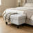 Rectangular Light Grey Tufted Fabric Storage Ottoman, Multi-Functional Footrest Bench with Hidden Storage, Supports 300 Lbs-1713863440
