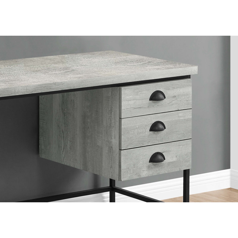 Bureau d'ordinateur, Gris/noir