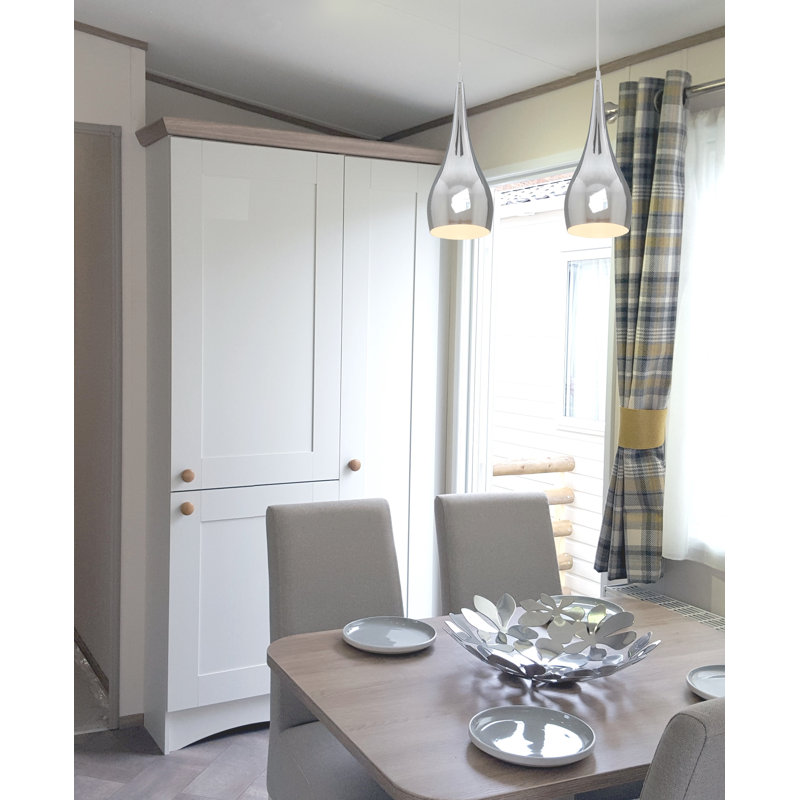 Driggers 1-Light Silver Chrome Teardrop Kitchen Pendant