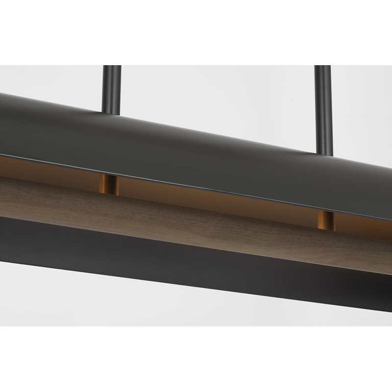 Anne-Marie Barton Remi 60" Linear Pendant, Matte Carbon and Warm Walnut