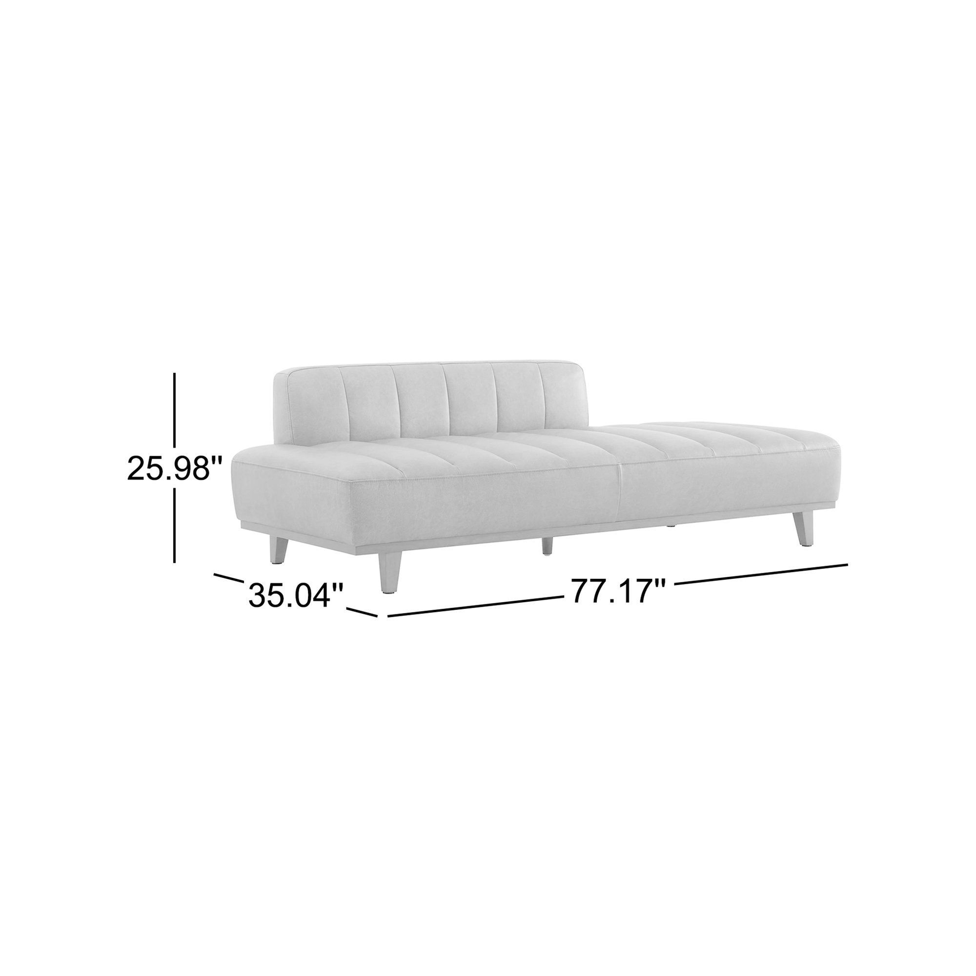 Novi Genuine Leather Upholstered Daybed, Marseille Black