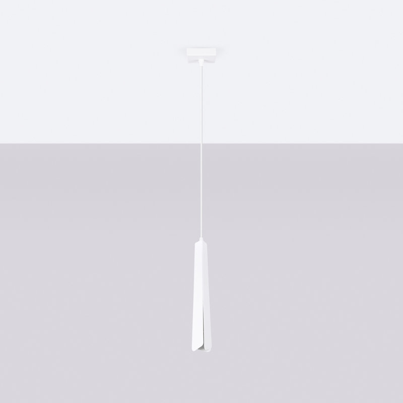 Bibianna 1 - Light Stainless Steel Pendant, White