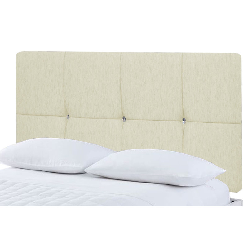 Upholstered Headboard, Small Single (2'6), Cream Chenille