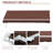 Patio Retractable Awning with Manual Crank, Exterior Sun Shade-112161309-112161292