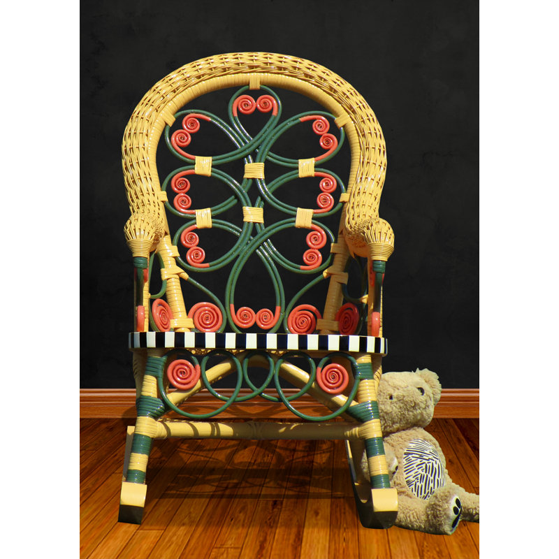 Chaise berçante en osier pour enfant Deas, Présentoir