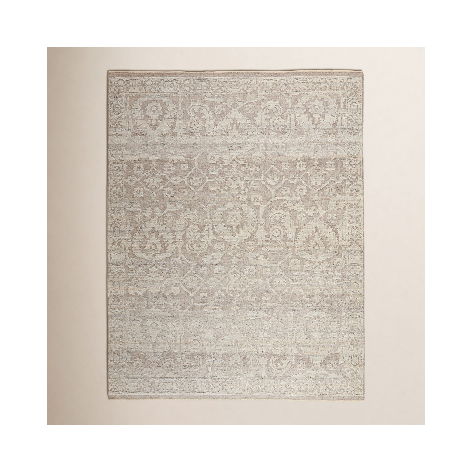 Collinston Handmade Taupe Rug, Rectangle 10' x 14'