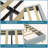 Full Boucle Bed Frame with Blue/White Arch Headboard, Kids Slat Platform, Easy Assembly-117331903-117331906