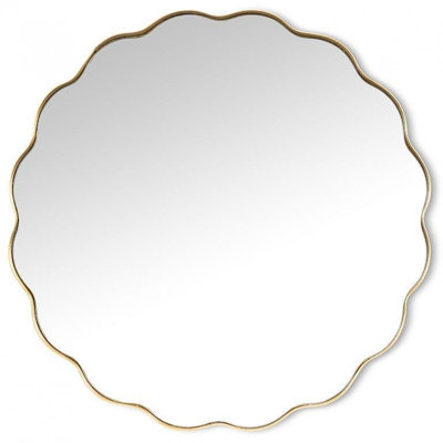 Scallop Edge Round Mirror