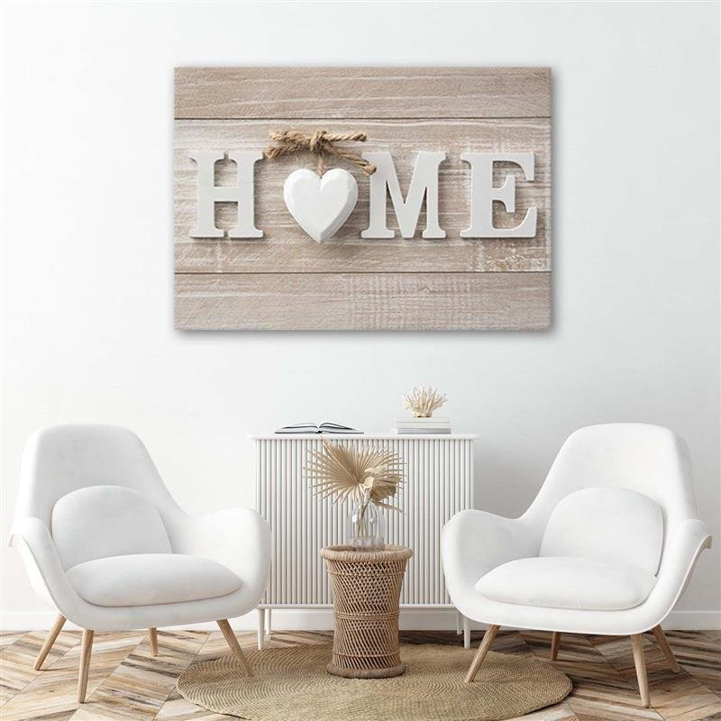 Leinwandbild Modern Home Heart White