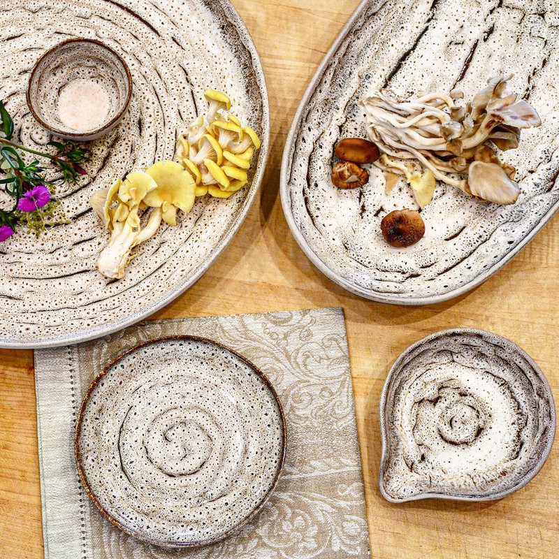Truffle Stoneware Appetizer Plate