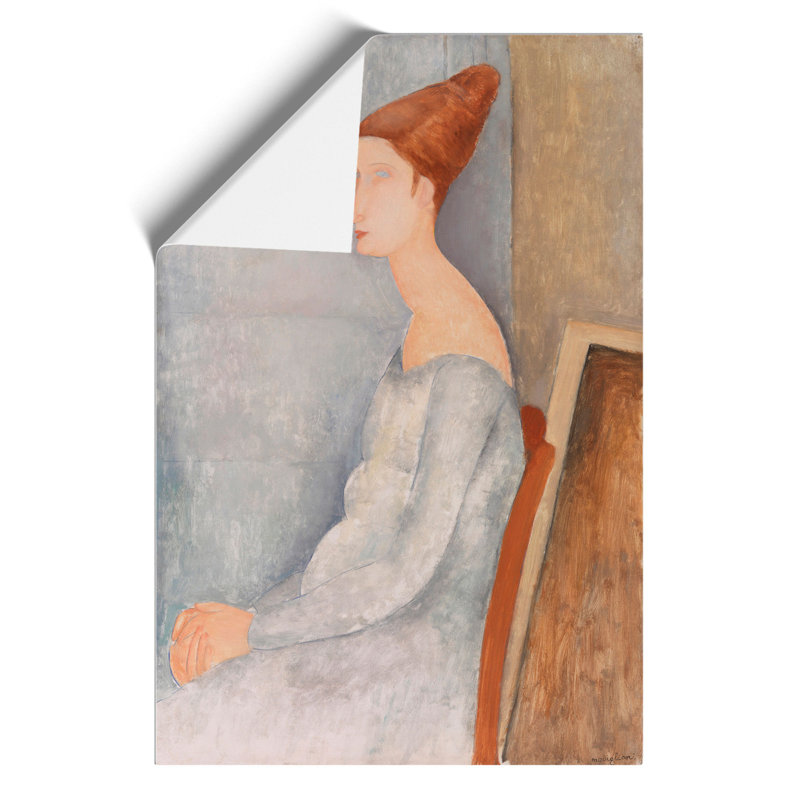 Jeanne Hebuterne Vol.3 by Amedeo Modigliani - Unframed Painting, 59cm H x 42cm W x 0.1cm D