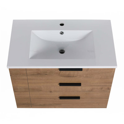 Meuble-lavabo de salle de bain avec comptoir