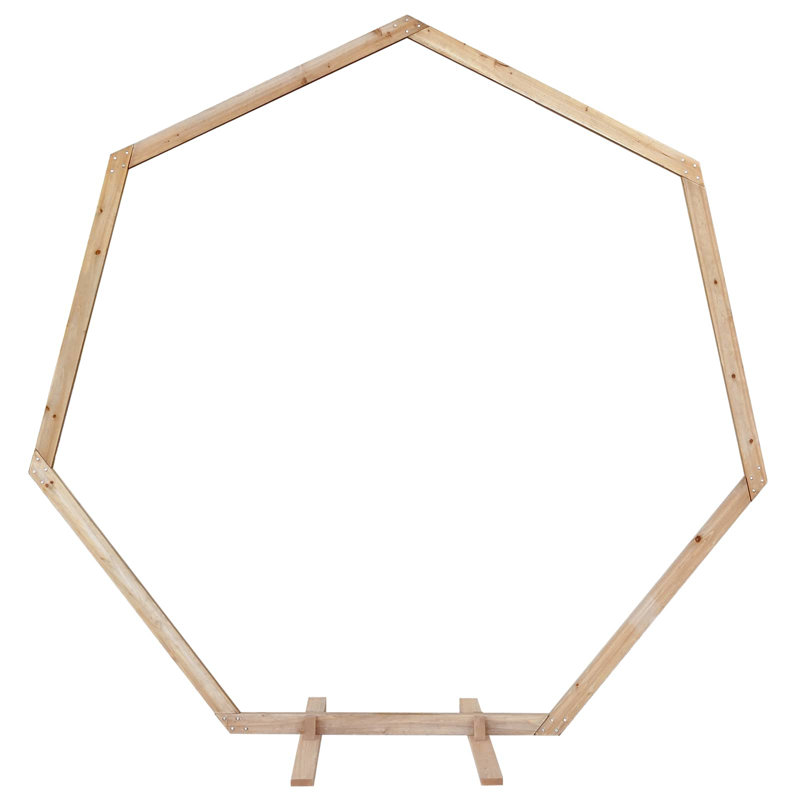 221cm W x 92cm D Solid Wood Arbour in Light Brown