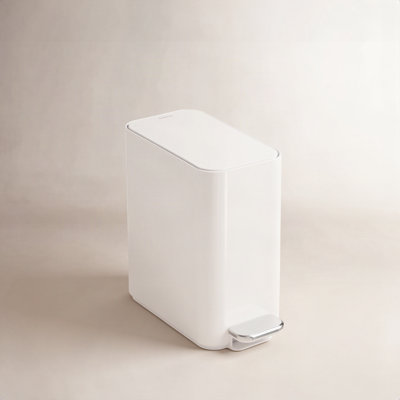 simplehuman 1.3gal Slim Steel Step-On Can