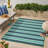 Blue Rectangle Polypropylene Area Rug 5'3" X 7'6"