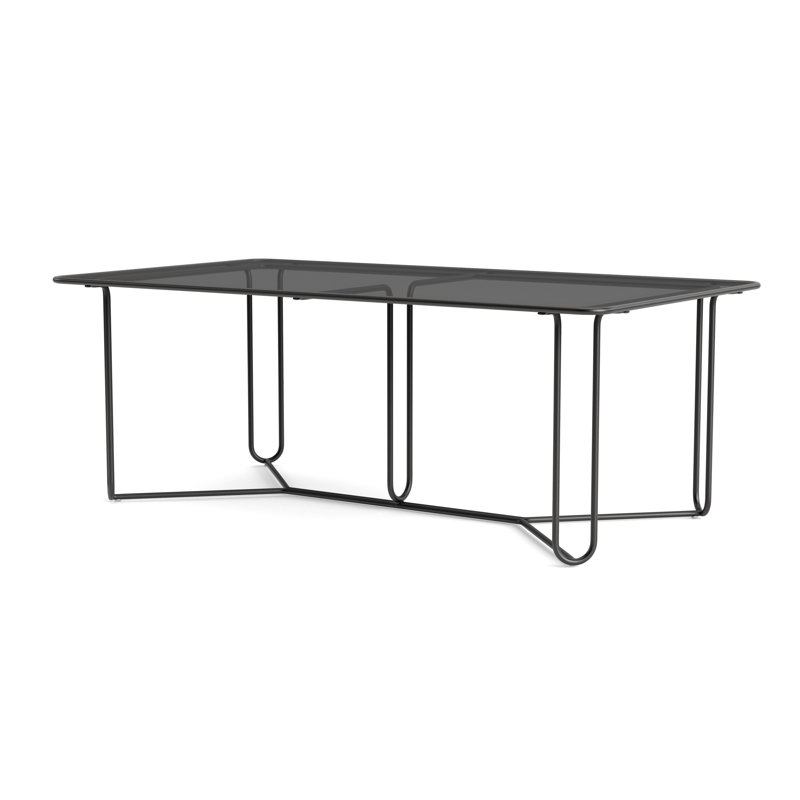 Walter Lamb Outdoor Dining Table, Textured Pewter