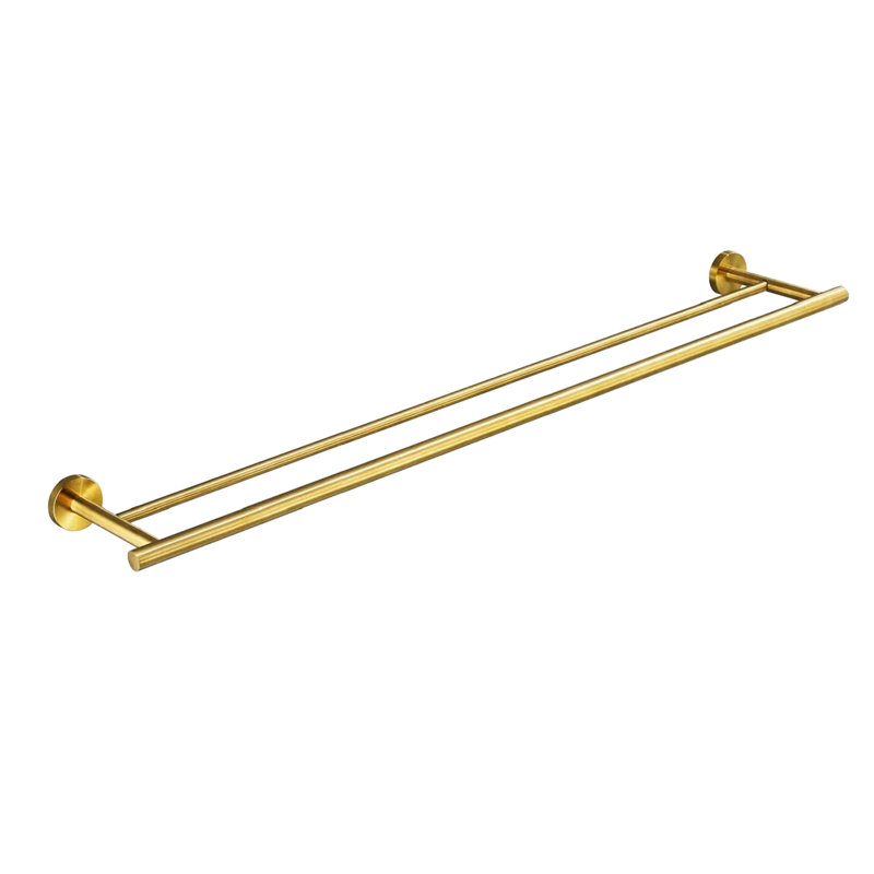 Brushed Gold Towel Bar, 23.6'' Stainless Steel - Wall Mounted For Bathroom, Bedroom, Kitchen & Laundry Room Bar Steel, Suitable