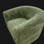 Fauteuil d'appoint pivotant incurvé en velours côtelé Wakenda-412469398