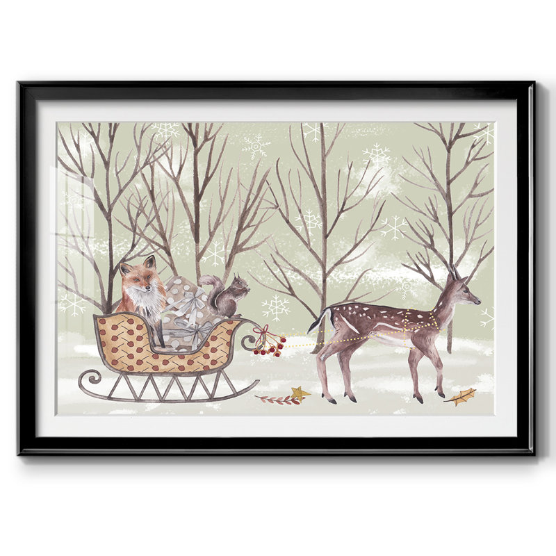 Christmas Time I, reproduction d'art encadrée, Noir, H 15 po x l 21 po x P 1,5 po